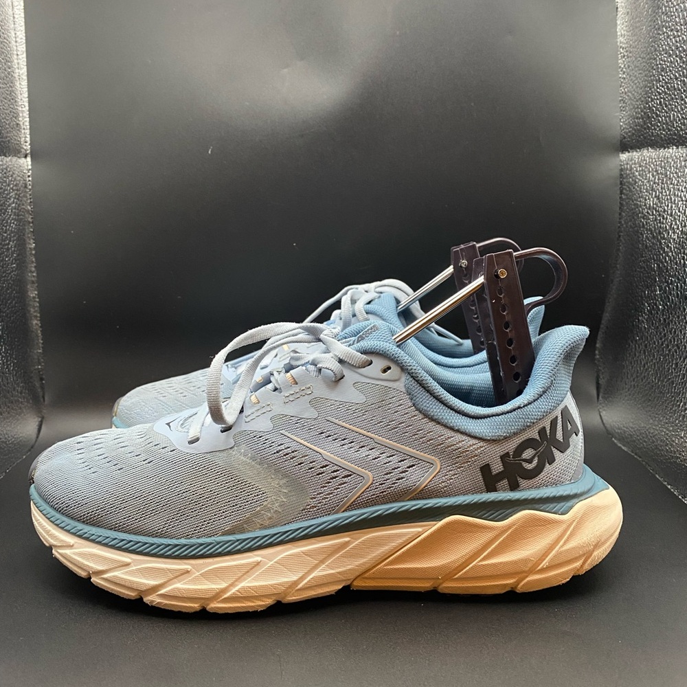 Hoka Blue and Tan Women's Sneakers